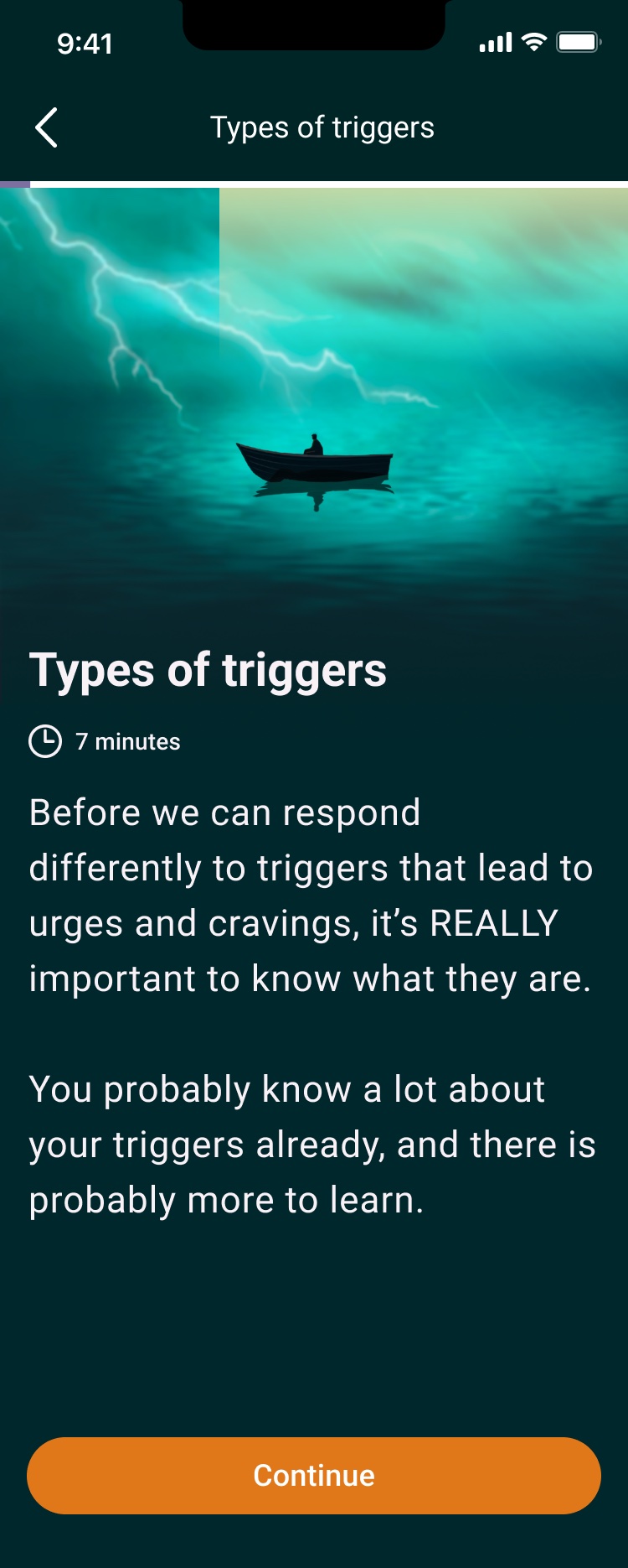 Boat direction, Lesson intro screen