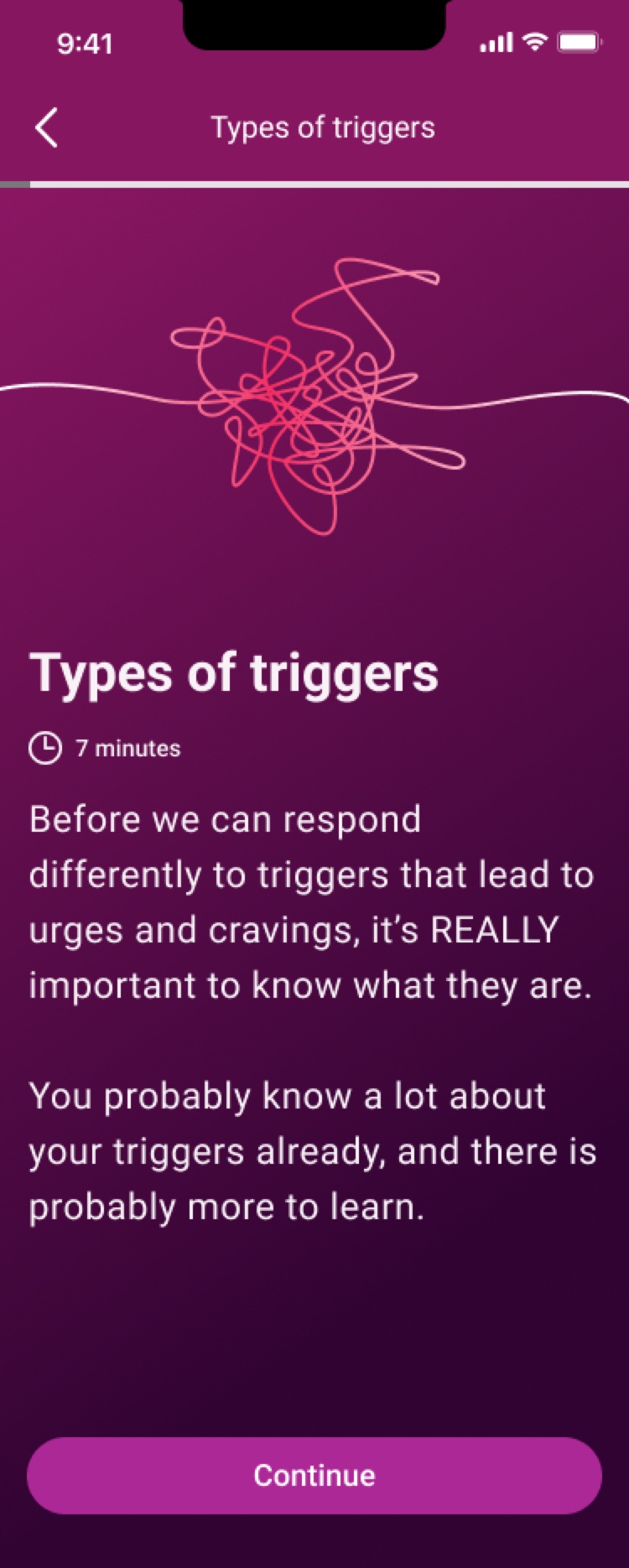 Throughline direction, Lesson intro screen